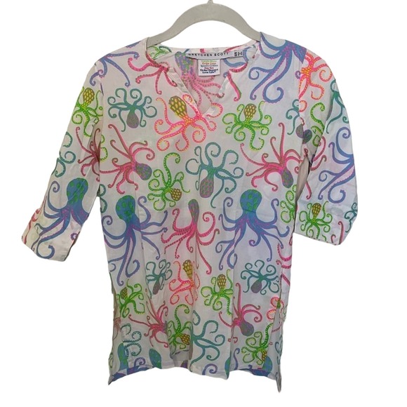 Gretchen Scott Designs Other - Gretchen Scott Girls Tunic Neon Octopi Sz 6/8